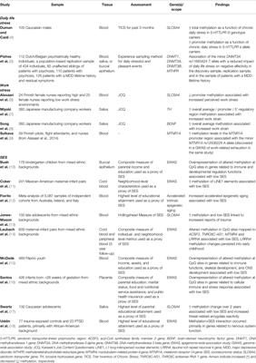 Epigenetics Underlying Susceptibility and Resilience Relating to Daily Life Stress, Work Stress, and Socioeconomic Status